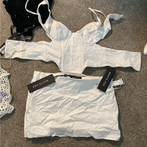 Brand new white fox set